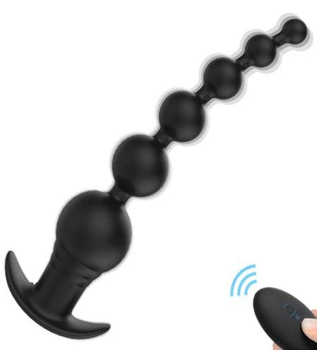 Graduated Silicone Beads — Black