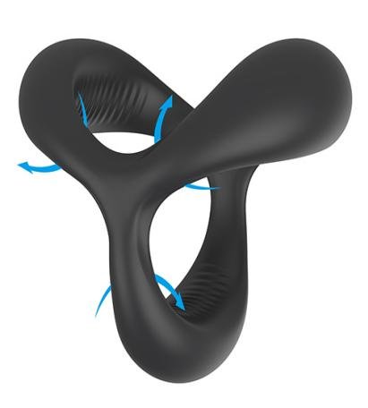 Triple-Loop Ring Accessory — Black